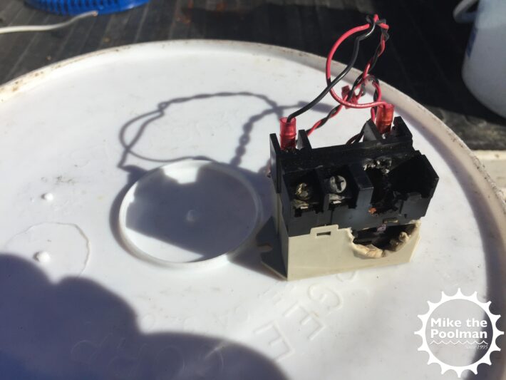 Burnt pool controller relay