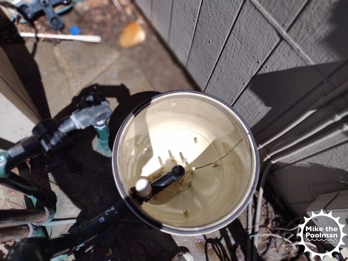 Cracked swimming pool filter