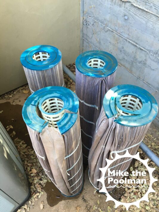 Pool filter elements exploded