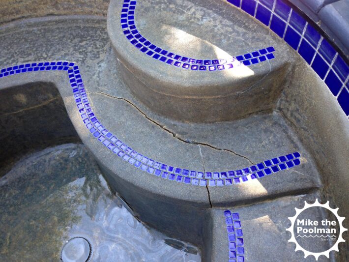 rebound cracking on spa steps